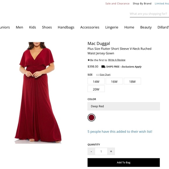 Mac Duggal Dresses & Skirts - Mac Duggal Plus Size Flutter Sleeve Gown